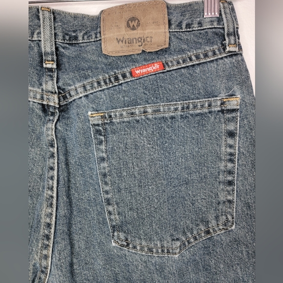 Authentic Wrangler Jeans Denim Mens Light Blue Pants 33x30 Regular Fit Vintage - Picture 4 of 6
